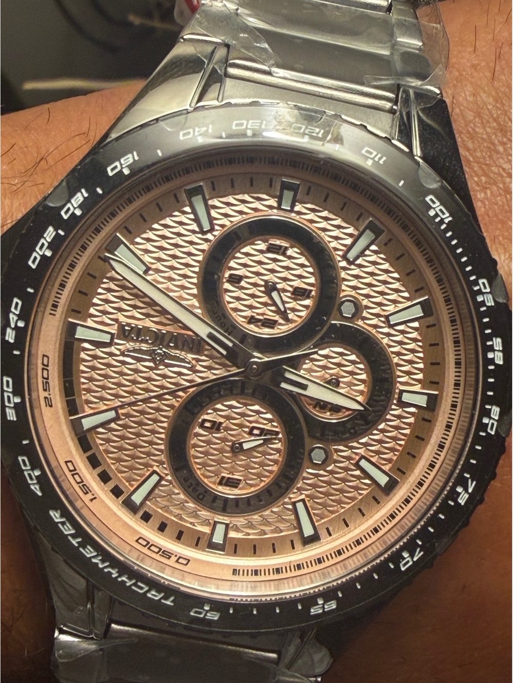 INVICTA AVIATOR MENS WATCH 44mm PEACH DIAL -GORGEOUS!! $349